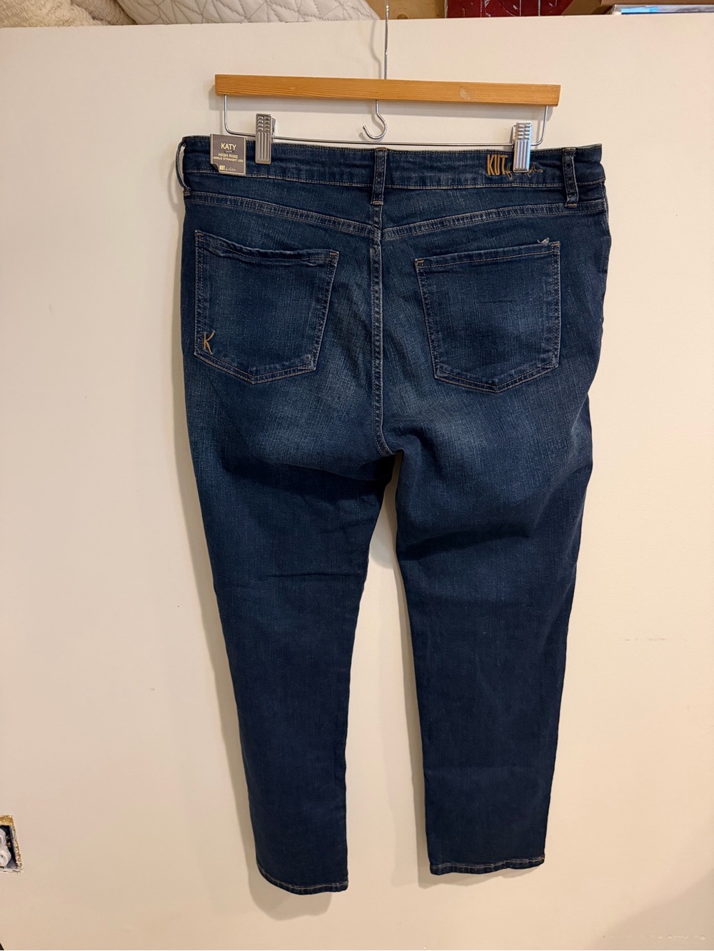 NWT KUT from the Kloth Katy High Rise Ankle Straight Jeans Sz 14 Dark Wash - Picture 3 of 7